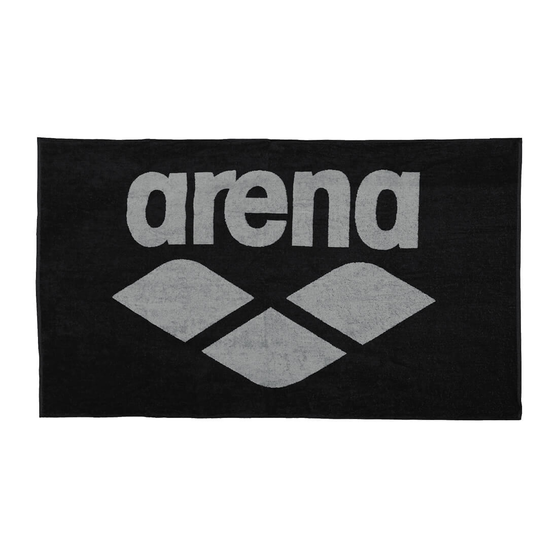 Arena Soft Cotton Pool Towel - Black-Grey | GRIT+TONIC