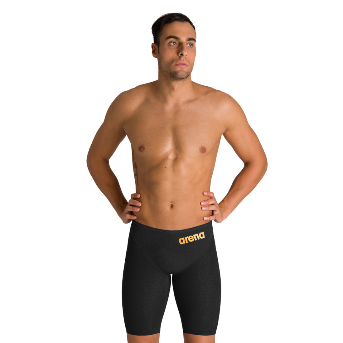 Arena Men's Powerskin Carbon Glide Jammer in Black-Gold | GRIT+TONIC