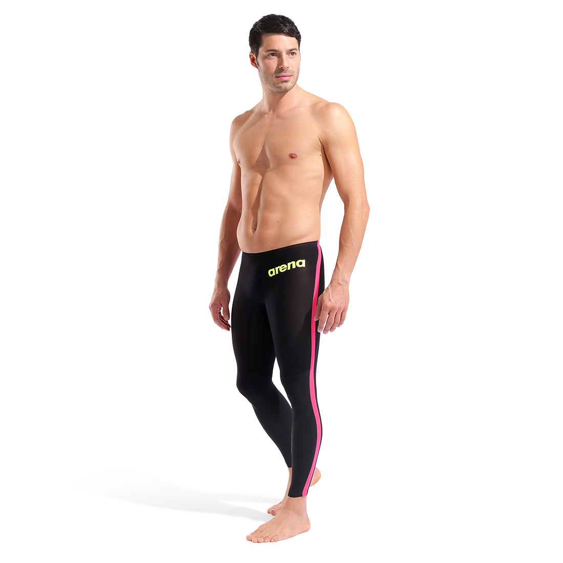 Arena Men's Powerskin R-Evo+ Open Water Pants in Black-Fluo Yellow | GRIT+TONIC