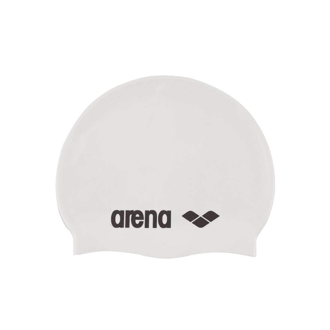 Arena Classic Silicone Swim Cap - White-Black | GRIT+TONIC