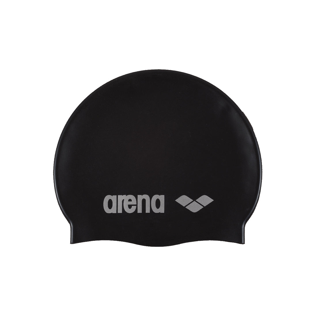 Arena Classic Silicone Swim Cap - Black-Silver | GRIT+TONIC