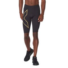 2XU Men Light Speed Compression Shorts - Black/Gold Reflective