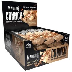 Warrior Crunch White Chocolate Mocha Protein Bar, 64g - Box of 12
