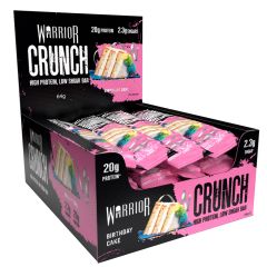 Warrior Crunch Birthday Cake Protein Bar, 64g - Box of 12
