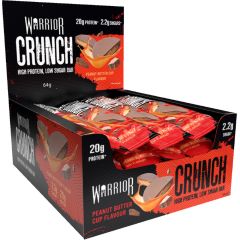Warrior Crunch Peanut Butter Cup Protein Bar, 64g - Box of 12