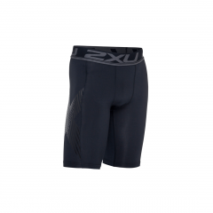 2XU Men Accelerate Compression Shorts - Black/Stripe Nero