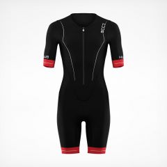HUUB Men's RaceLine Long Course Triathlon Suit, Black/Red
