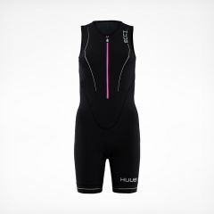HUUB Women's Aura Triathlon Suit, Black/Pink