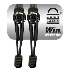 Lock Laces Elastic No Tie Shoelaces - Black