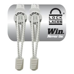 Lock Laces Elastic No Tie Shoelaces - White