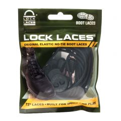 Lock Laces® Original Elastic No Tie 72" Boot Laces - Black