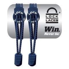 Lock Laces Elastic No Tie Shoelaces - Navy Blue