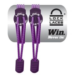 Lock Laces Elastic No Tie Shoelaces - Purple