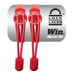 Lock Laces Elastic No Tie Shoelaces - Red