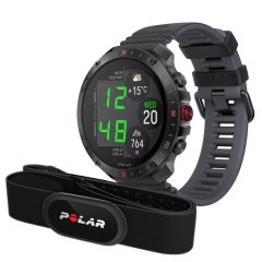 Polar Grit X2 Pro with H10 - Premium Outdoor Watch, Night Black, S-L