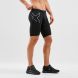 2XU Men Run Dash Compression Shorts - Black/Silver Reflective