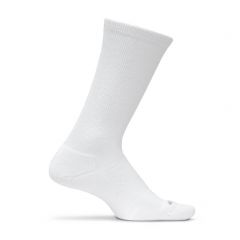 Feetures Therapeutic Light Cushion Crew Socks - White - Large